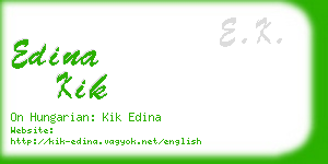 edina kik business card